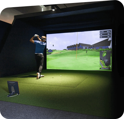 2 indoor golfsimulatoren
